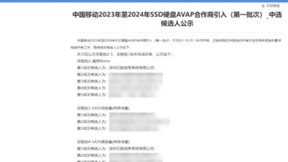 三项第一|忆联超大份额中标中国移动SSD硬盘AVAP项目，凸显市场地位