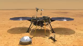 NASA的轨道飞行器在火星上捕捉到了洞察号无人着陆探测器的最后一张图像