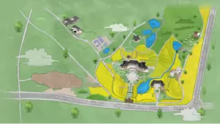景区国风手绘地图，一站式精准导航，携手积木易搭为瞿上田园景区打造智慧景区导航系统