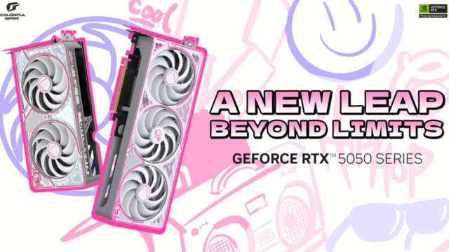 七彩虹推出五款不同设计的RTX 5050显卡，涵盖iGame、COLORFIRE喵呜、战斧三大系列
