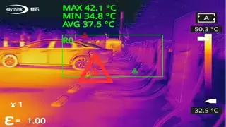 Raythink燧石红外热像仪守护新能源汽车充电桩安全