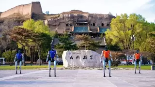 千年石窟遇上赛博力士——机器人舞蹈快闪“五一”亮相云冈石窟