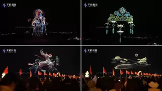 千机科技敦煌无人机表演，2000架无人机让敦煌鸣沙山月牙泉五一“夜游”爆火！