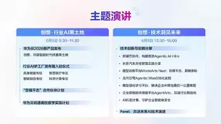 华为云创想者大会主题论坛议程公布：释放Agentic AI新布局